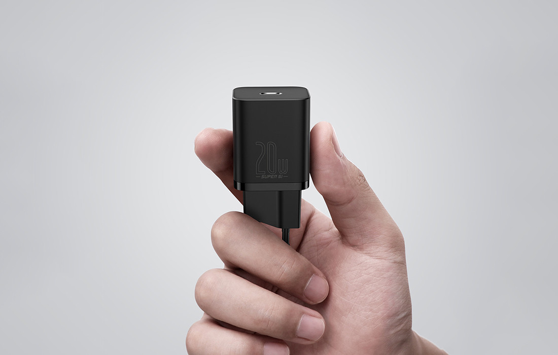 Super brzi punjač 20W sa USB-C kablom 1m BASEUS crni