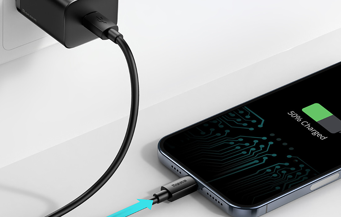 Super brzi punjač 20W sa USB-C kablom 1m BASEUS crni