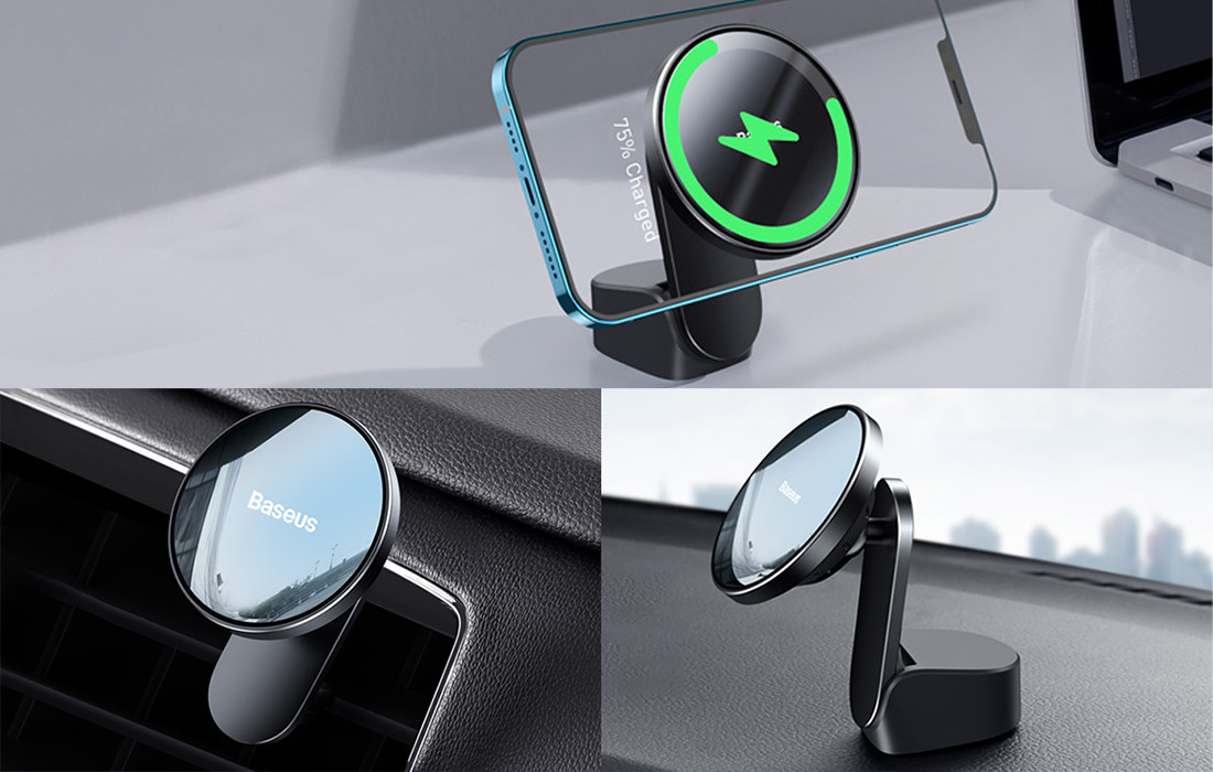 Auto nosač za telefon sa bežičnim punjenjem 15W BASEUS
