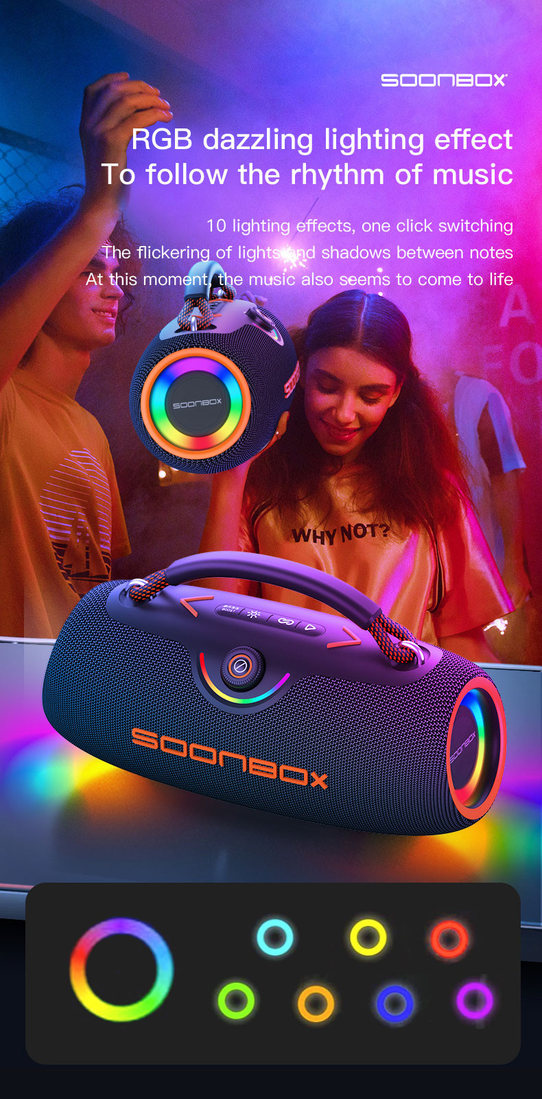 Prijenosni bluetooth zvučnik FM radio SOONBOX S9702 plavi