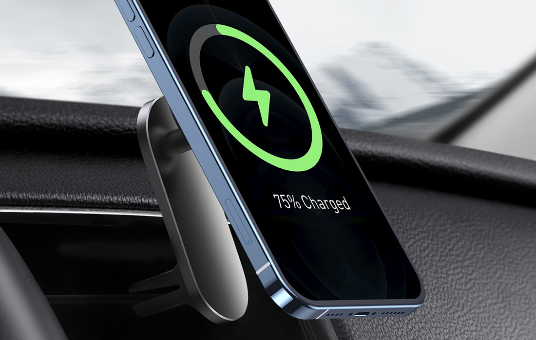 Auto nosač za telefon sa bežičnim punjenjem 15W BASEUS