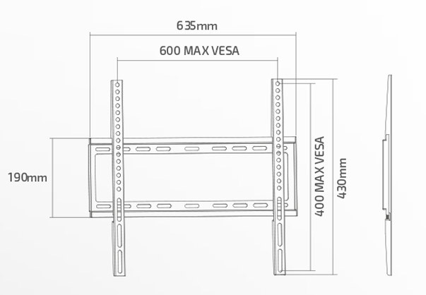 Fiksni nosač za TV 37-70" 35kg SUPERIOR SUPSTV006