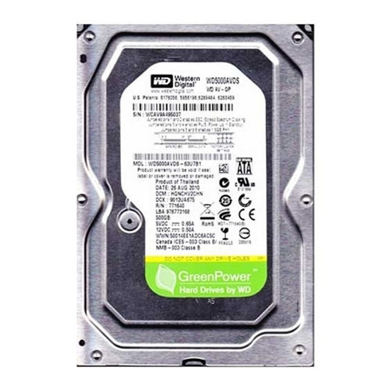 HDD 500GB WD WD5000AVDS-P Pull drive AV-GP