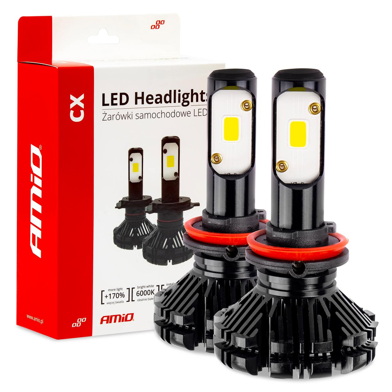 Auto sijalica H8 H9 H11 LED 6000K AMIO 30W 6/18V
