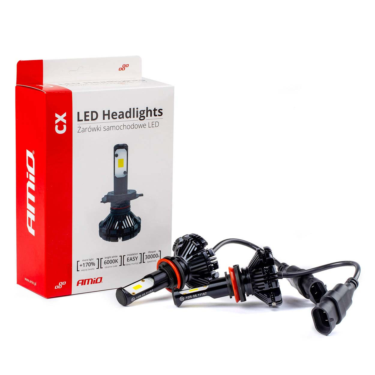 Auto sijalica H8 H9 H11 LED 6000K AMIO 30W 6/18V