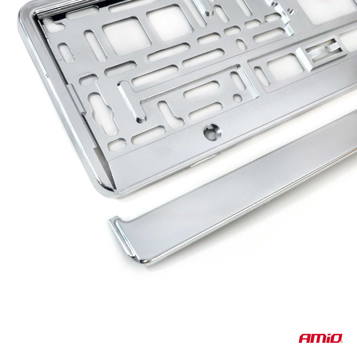 Okvir za registarske tablice AMIO metalik hrom