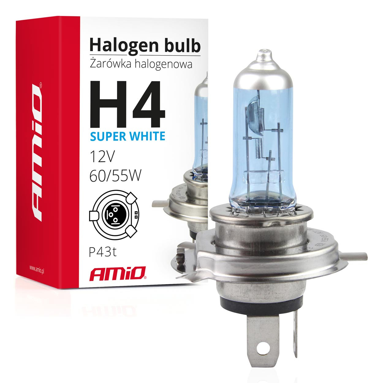 Auto sijalica halogena H4  super bijela