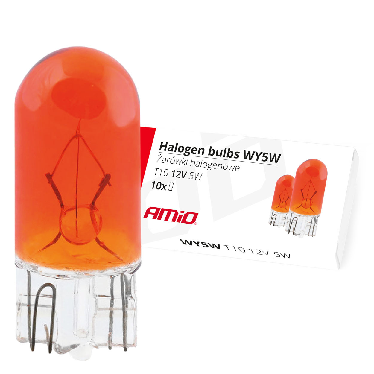 Auto sijalica halogena T10 WY5W AMIO Amber