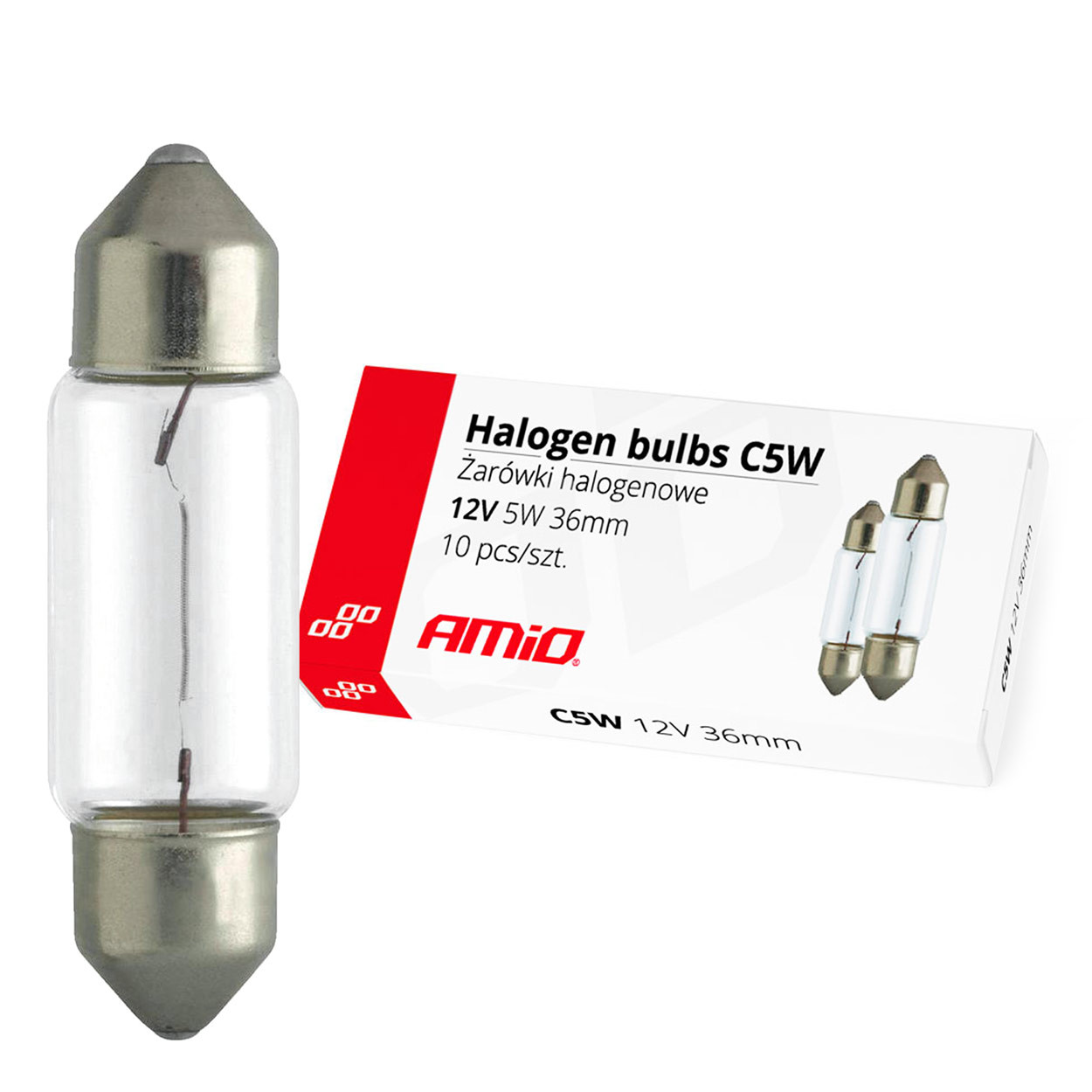 Auto sijalica C5W Halogena AMIO 36mm