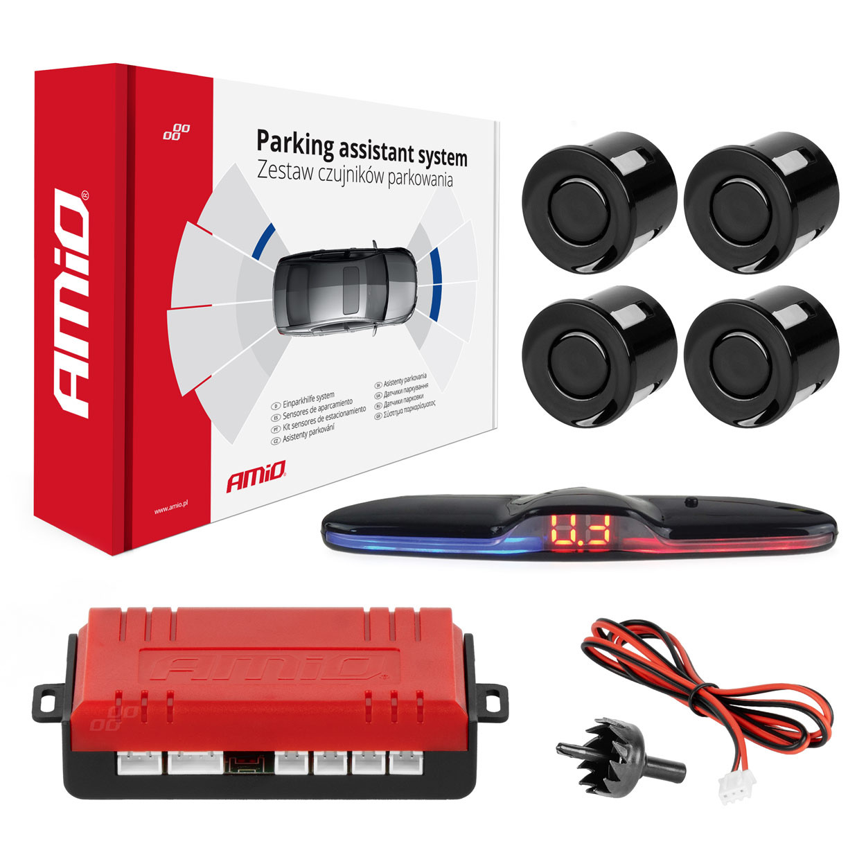 Set parking senzora 4/1 sa centralom i displayom AMIO 02287