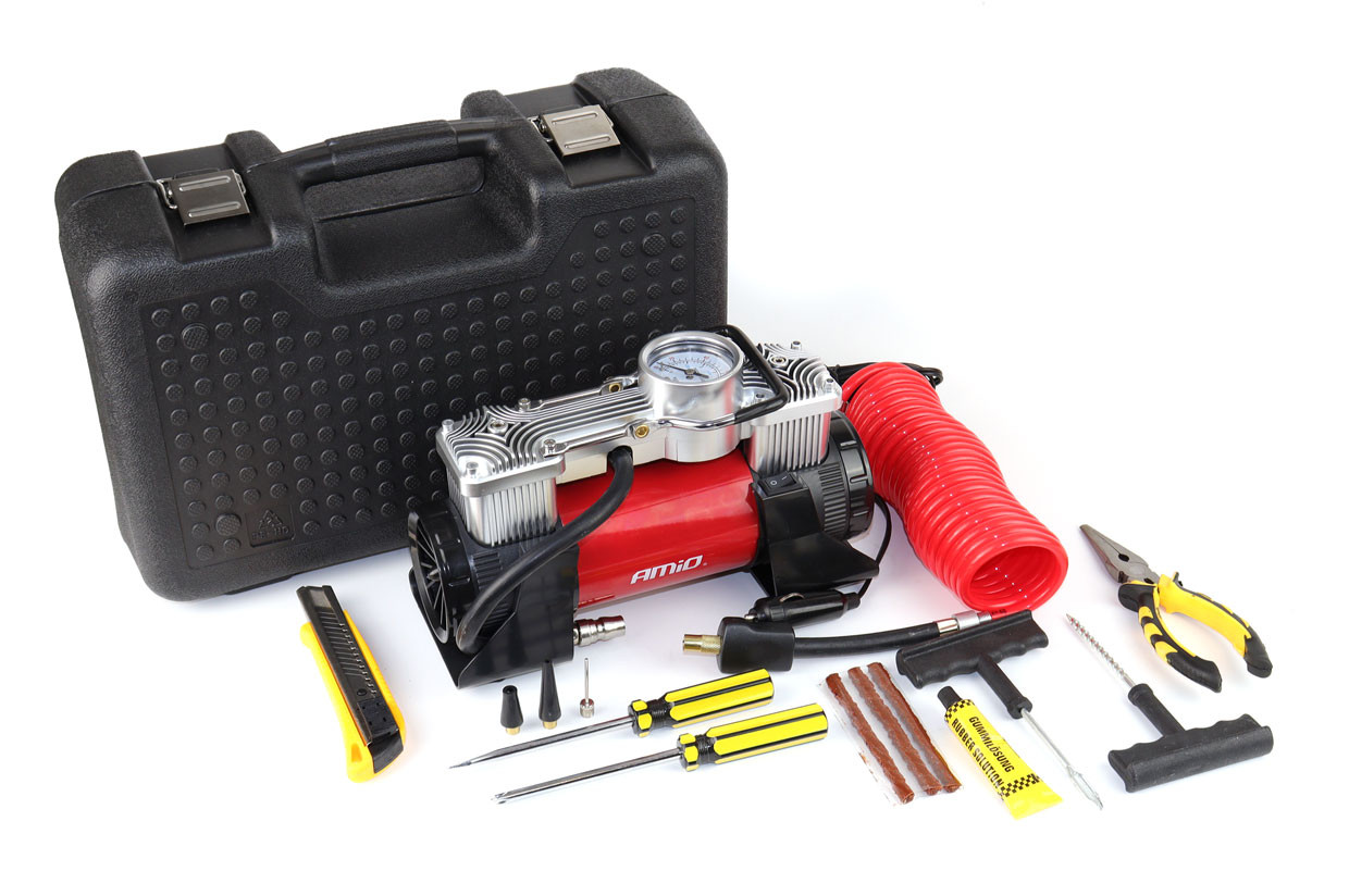 Auto kompresor sa koferom AMIO 12V