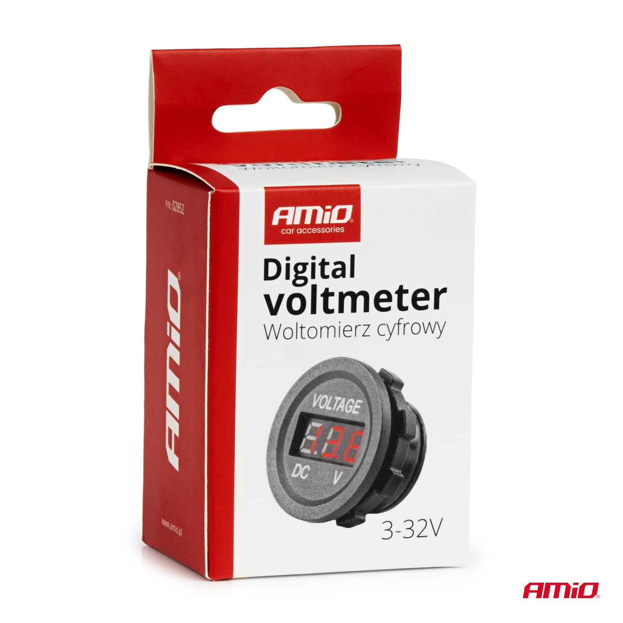 Ugradbeni digitalni voltmetar za automobil 3-32V MOD-02 AMIO