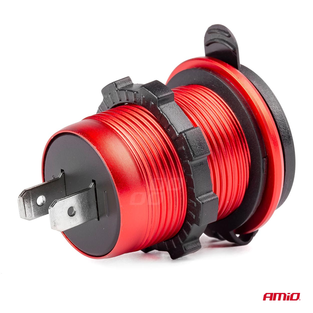 Ugradbeni auto punjač sa 1xUSB 1xUSB-C 12-24V AMIO