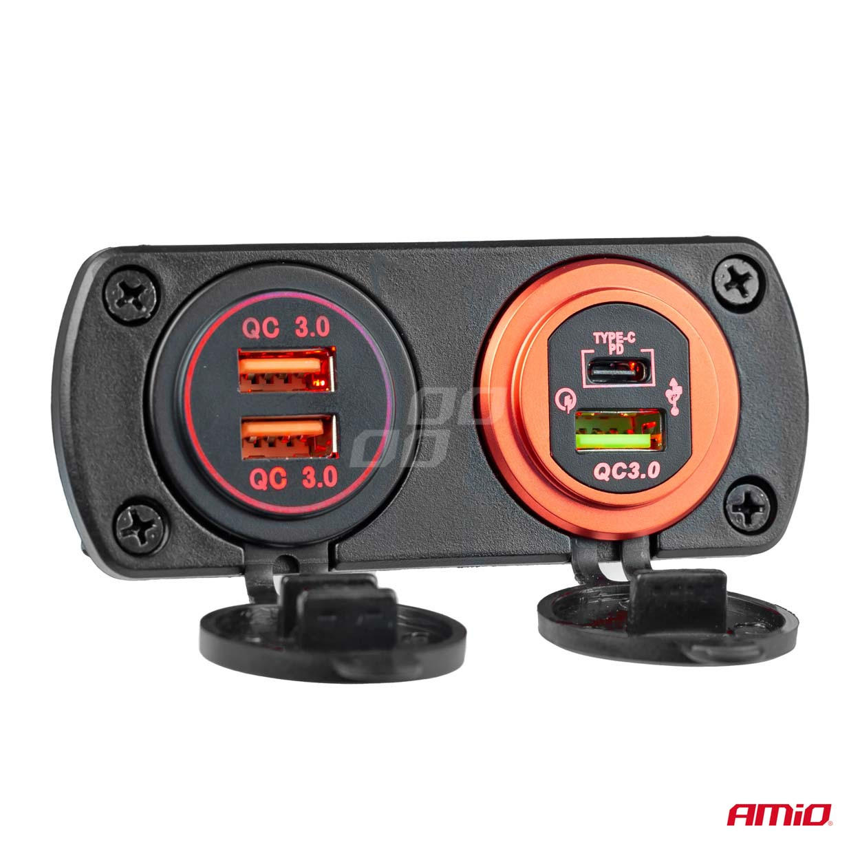 Ugradbeni auto punjač sa 2xUSB 12-24V AMIO