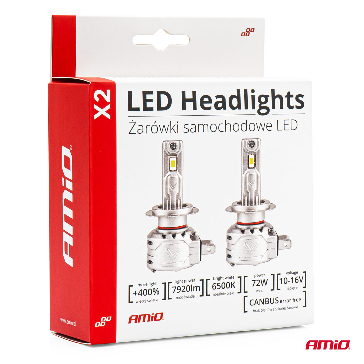 Auto sijalice X2 H7 LED 6500K AMIO
