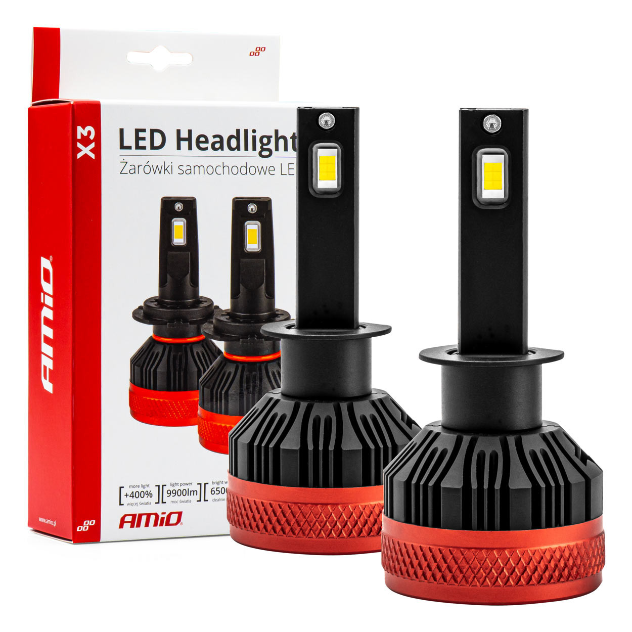 Auto sijalica X3 H1 LED 6500K AMIO