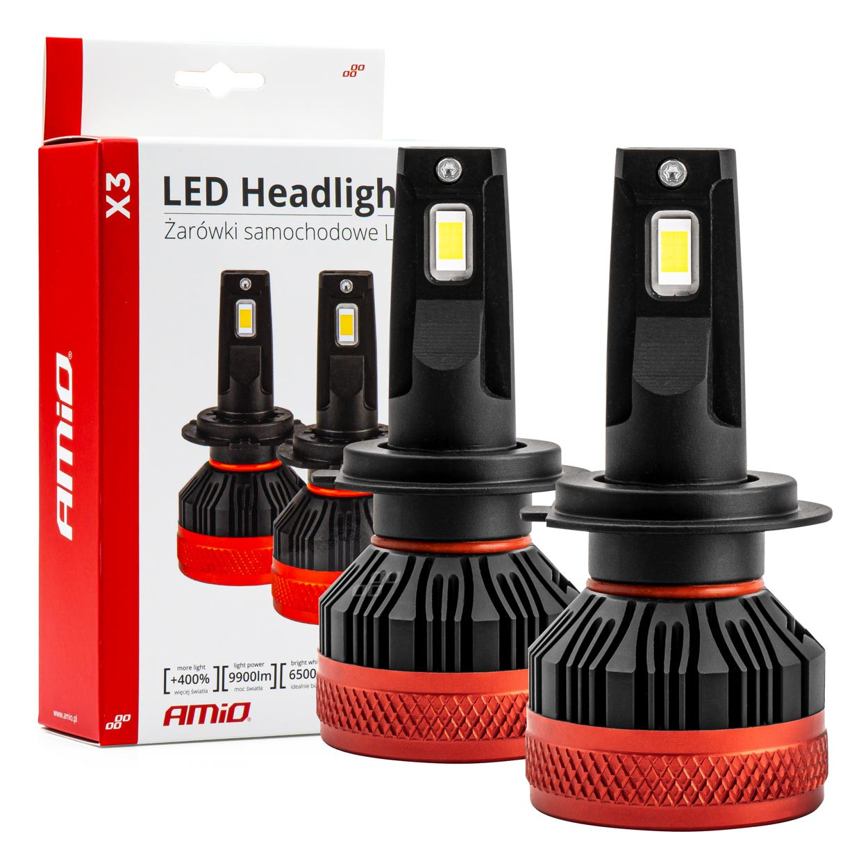 Auto sijalica H7 X3 LED 6500K AMIO