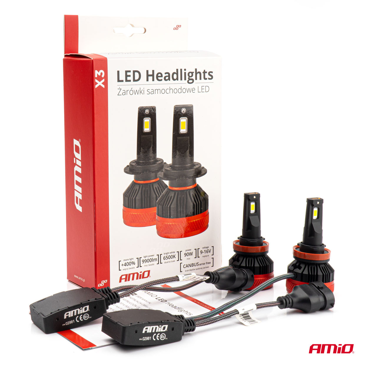 Auto sijalica H8 H9 H11 LED 6500K AMIO