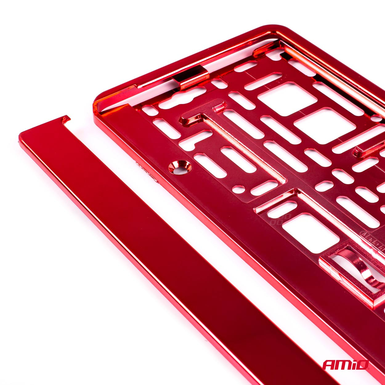 Okvir za registarske tablice AMIO metalik crveni