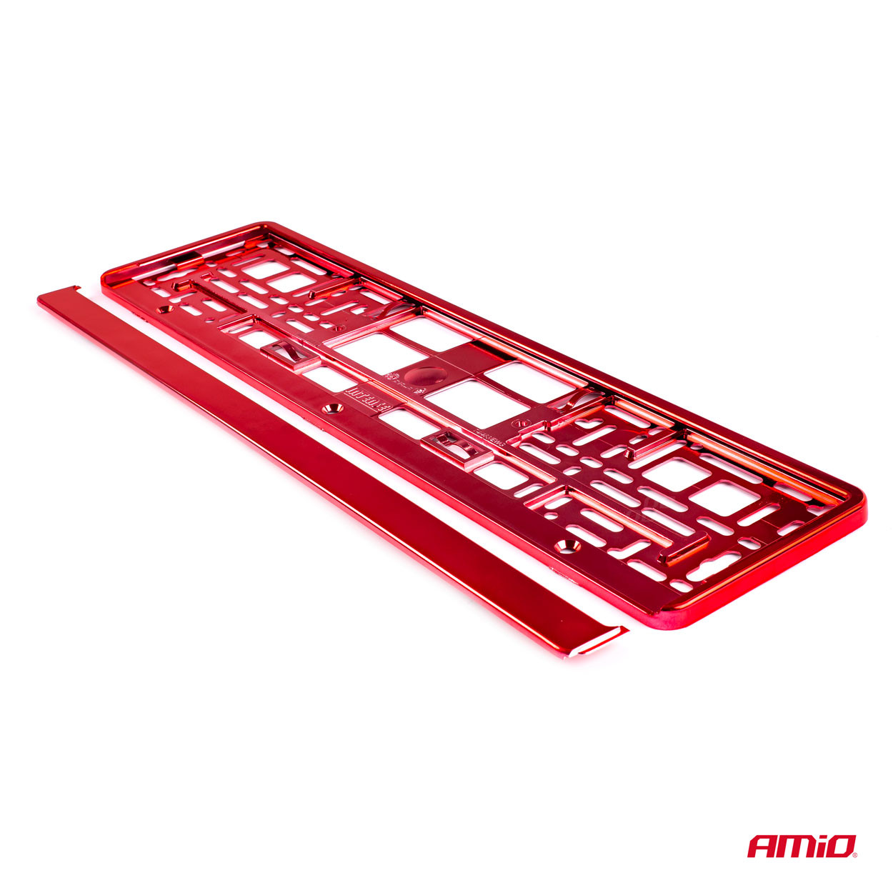 Okvir za registarske tablice AMIO metalik crveni