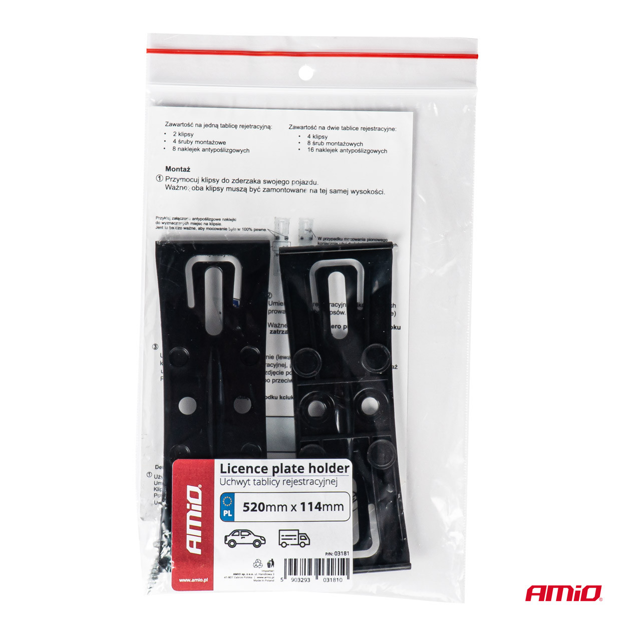 Nosač auto tablica AMIO