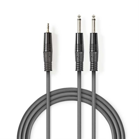 Mikrofonski kabal NEDIS  2x6.35mm na 3.5mm 1.5m