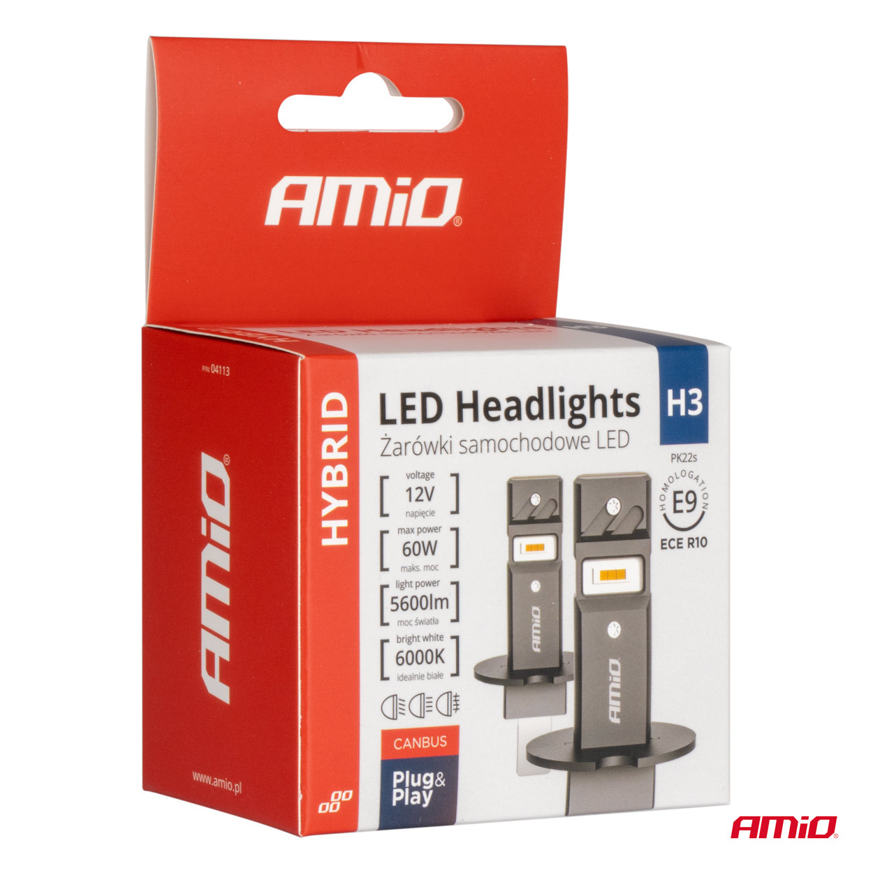 Auto sijalica H3 Hybrid LED 6000K AMIO