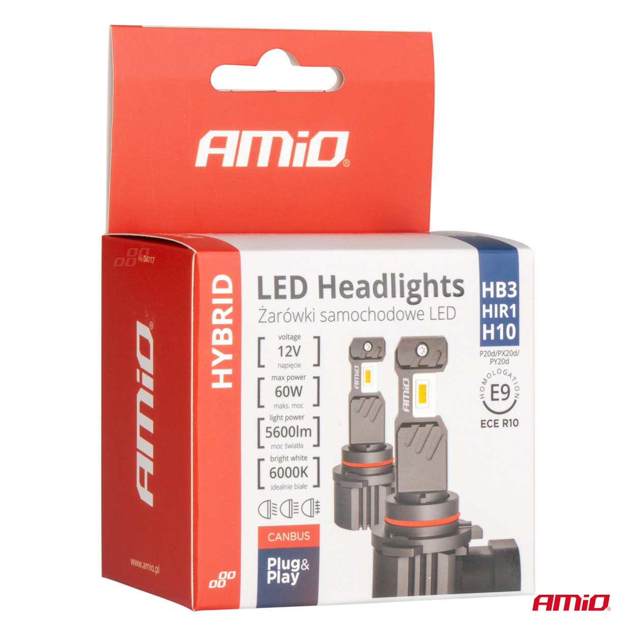 Auto sijalica HB3 H10 HIR1 Hybrid LED 6000K AMIO