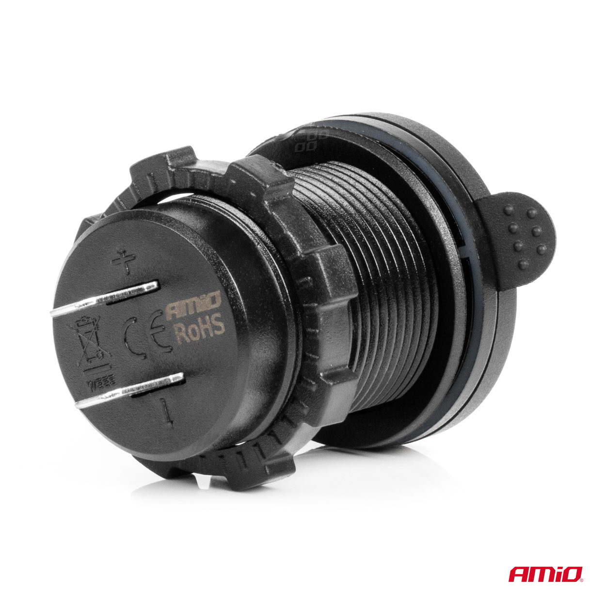 Vodootporni punjač sa prekidačem 2xUSB-C 1xUSB-A AMIO