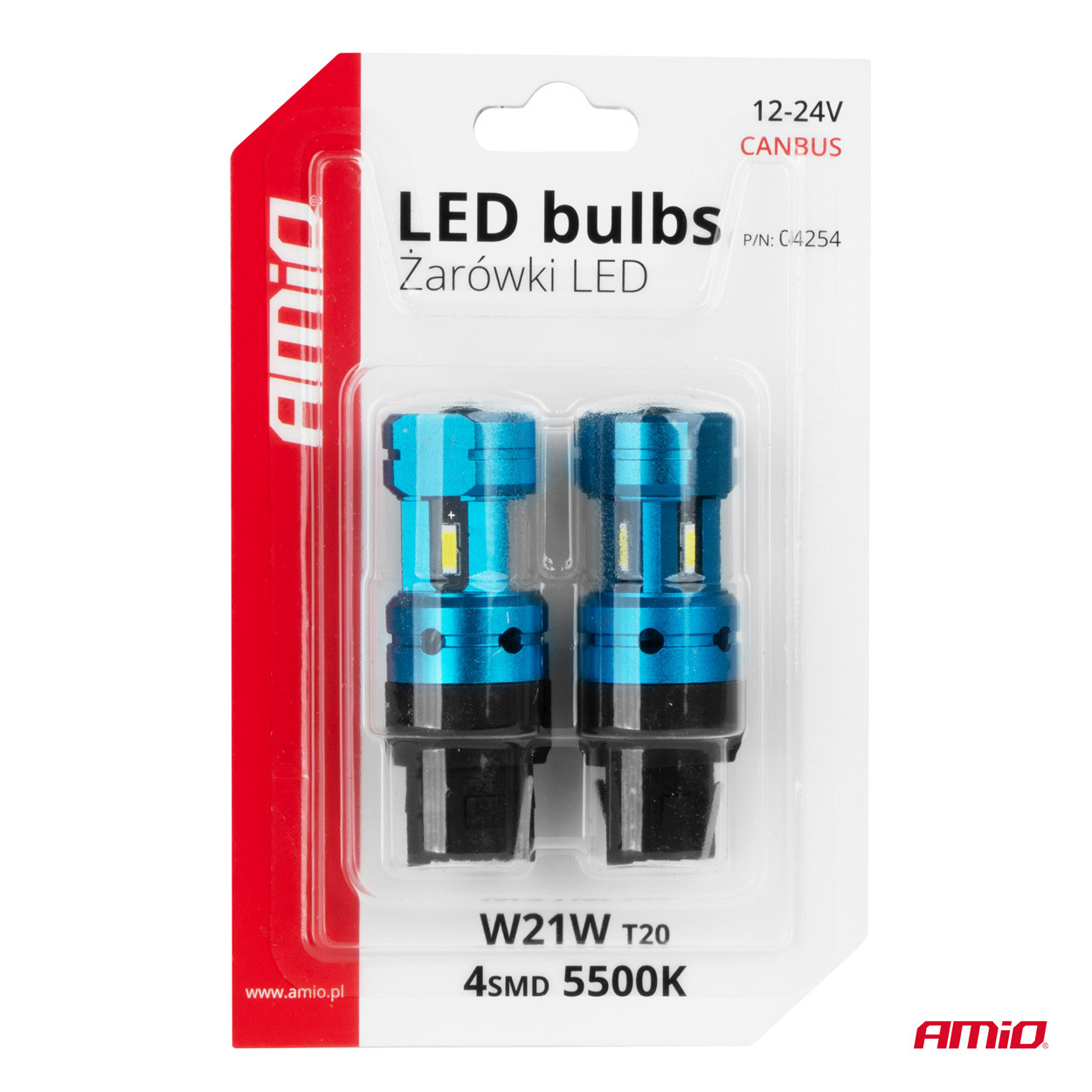 Auto sijalica T20 W21W LED Canbus AMIO