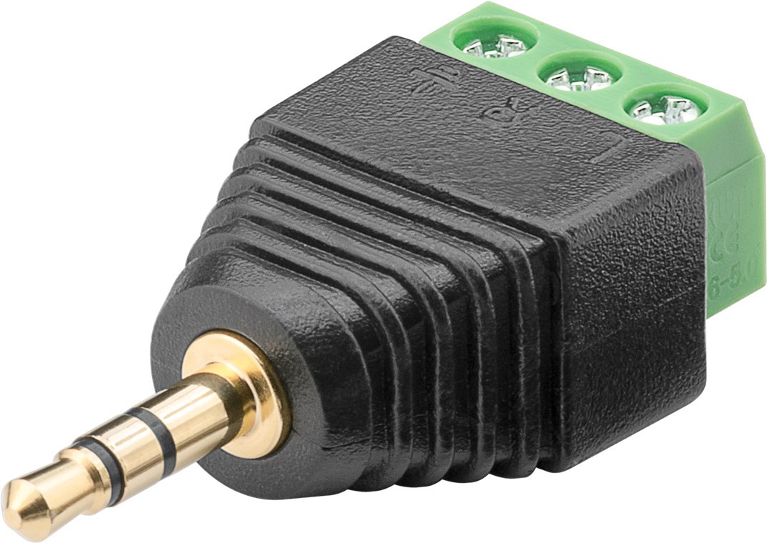 Terminal blok konektor 3pin 5mm na AUX 3.5mm muški