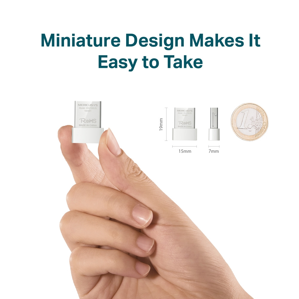 Adapter Wireless Nano MERCUSYS MW150US N150