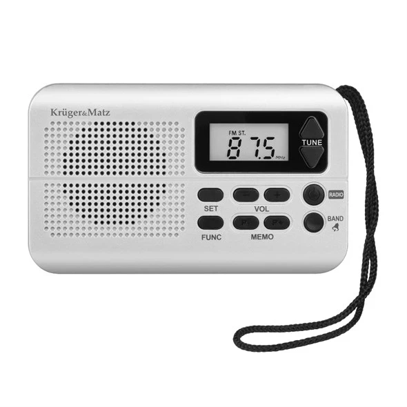 Džepni prenosivi radio AM/FM KM0819 3V sivi