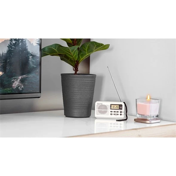 Džepni prenosivi radio AM/FM KM0819 3V sivi