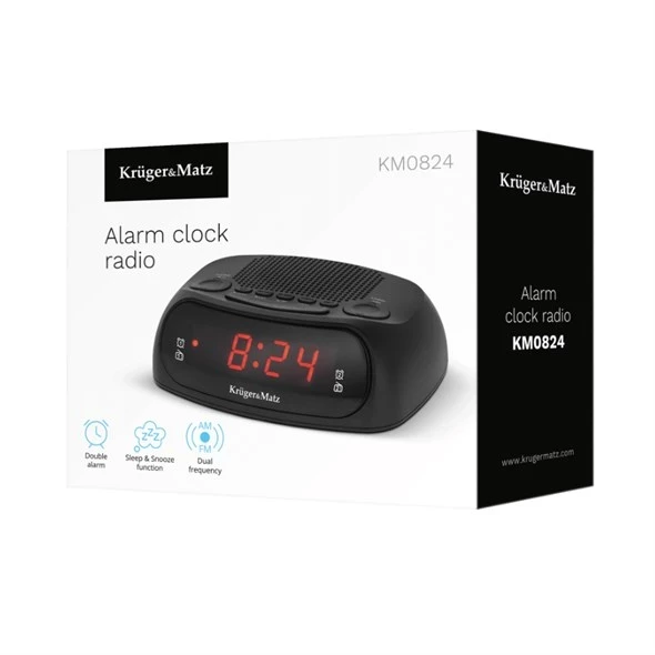 Digitalni sat sa alarmom i FM radiom KRUGER&MATZ KM0824