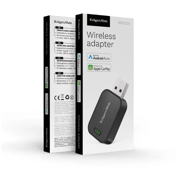 Bežični auto adapter CarPlay, Android KRUGER&MATZ KM2025
