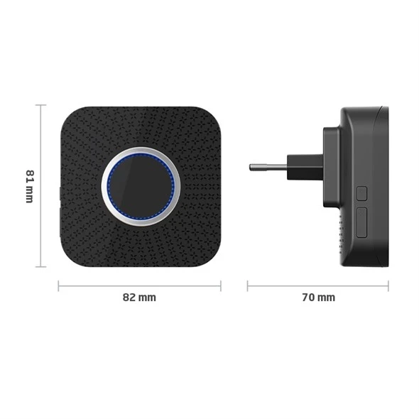 Bežično zvono kinetičko GETI GWDK108B crno