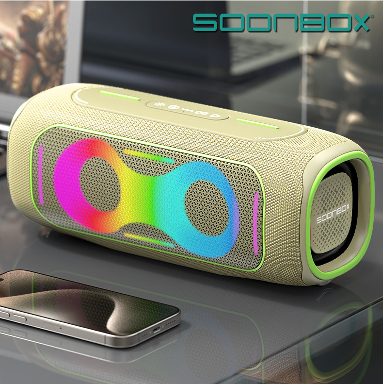 Prijenosni bluetooth zvučnik SOONBOX S8600MAX bež khaki