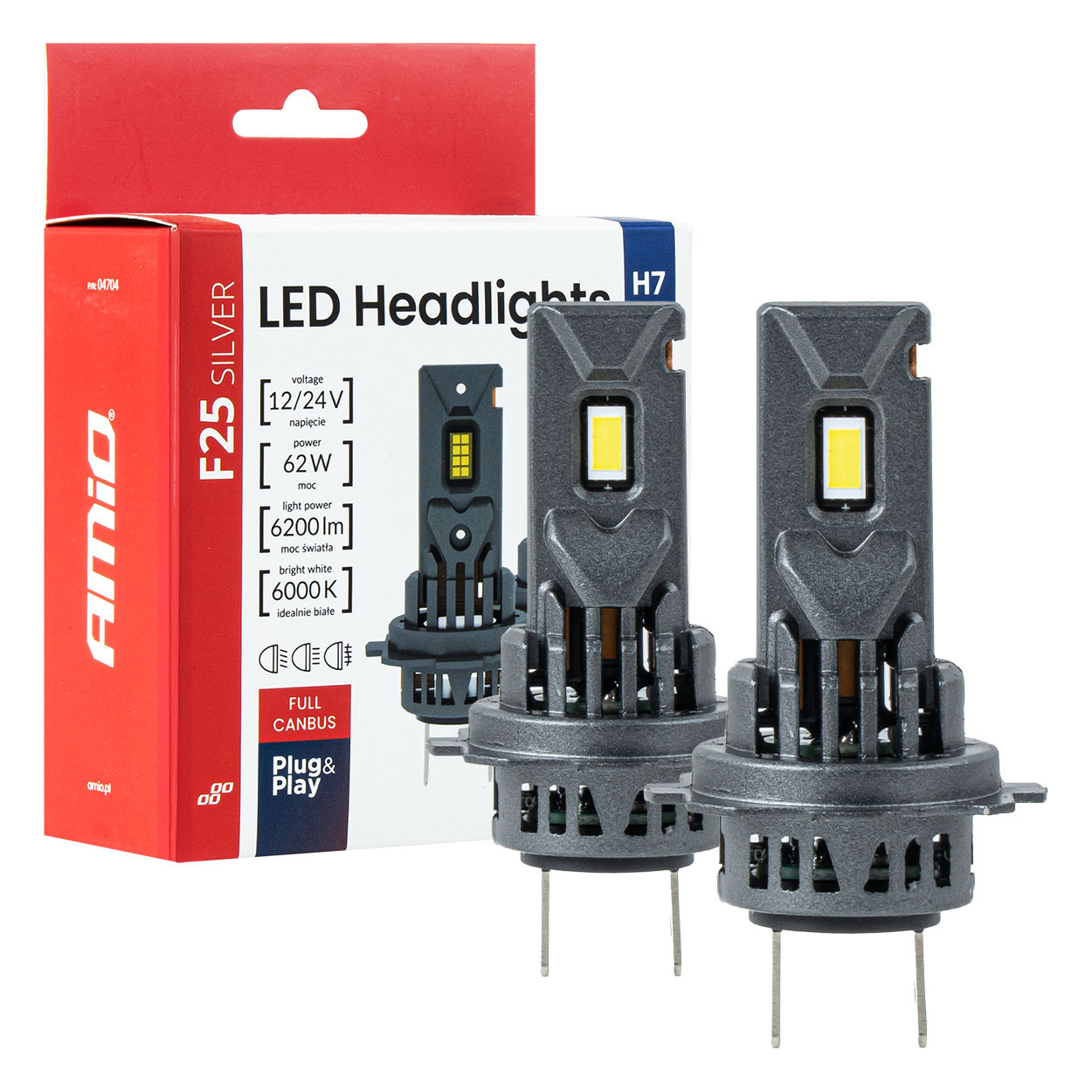 Auto sijalica H7 H18 LED F25 Full Canbus 62W AMIO
