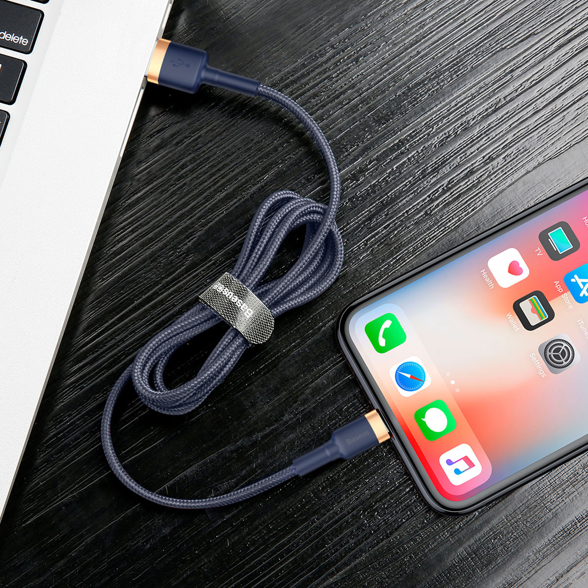 Kabal USB-A na lightning BASEUS 1m teget omogućava punjene od 2.4A