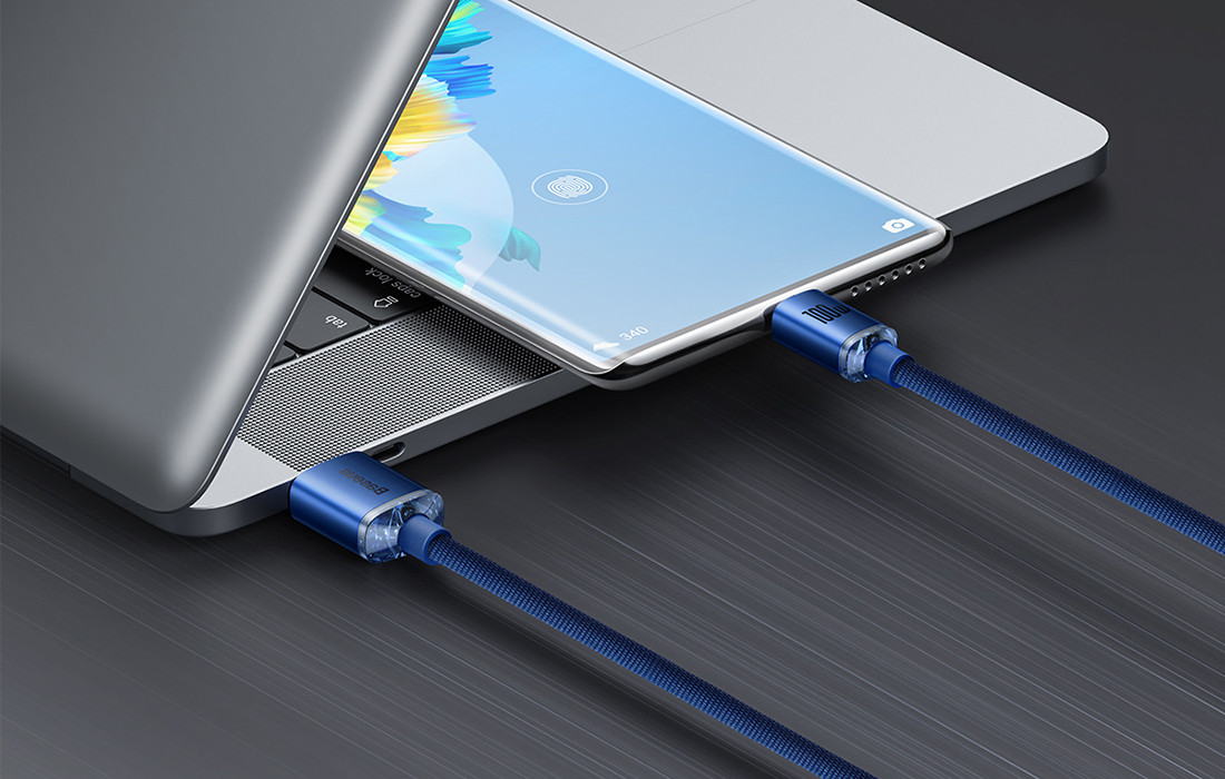 Kabal USB-A na USB-C 100W BASEUS 1.2m omogućava da punjene i prenos podataka u isto vrijeme