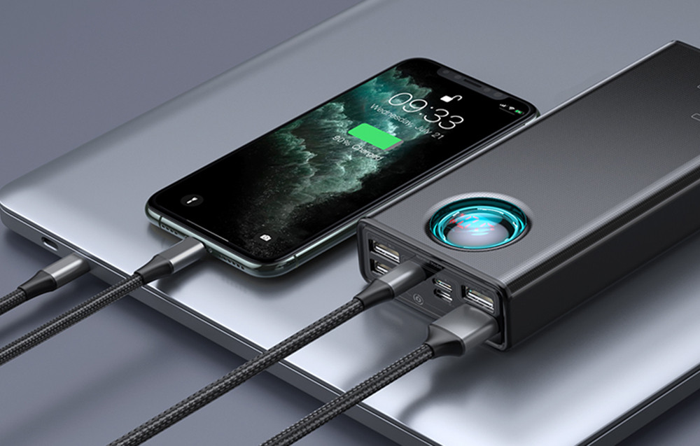 Prijenosni punjač BASEUS 30.000mAh 65W Powerbank, punjenje istovremeno telefona i laptopa