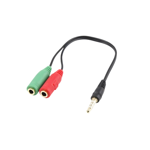 Audio adapter 3.5mm na 2x 3.5mm stereo 20cm
