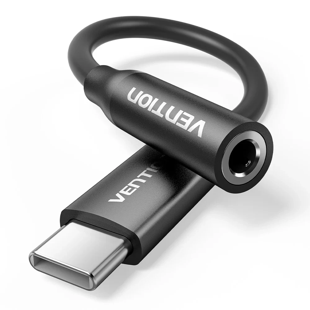 Adapter za slušalice USB-C na 3.5mm VENTION 10cm crni