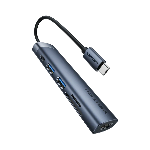 Multiport USB-C HDMI 2xUSB-A SD FT PD 100W VENTION 6u1 - slika 2