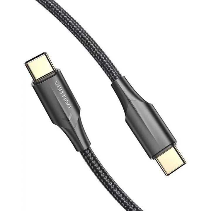 Kabal USB-C na USB-C 100W sa LED indikatorom VENTION 0.5m