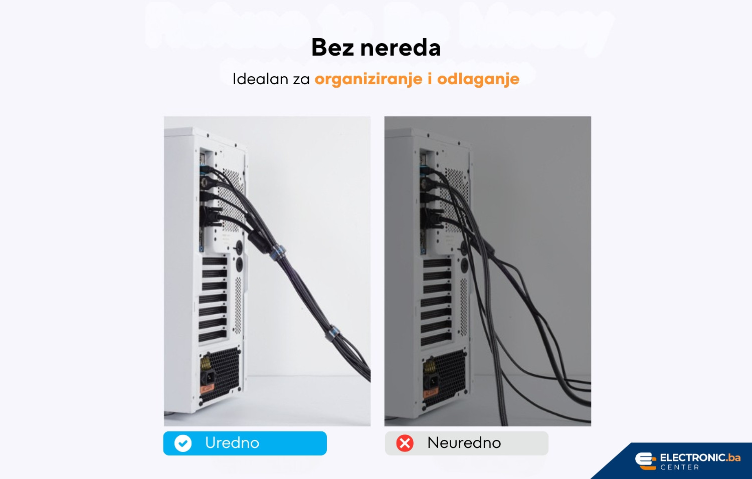 Organizator kablova čičak traka 6 boja 150x20mm VENTION