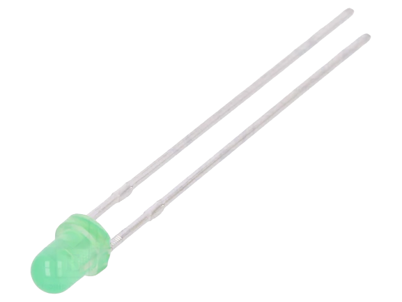 LED dioda zelena 3mm 2.4V