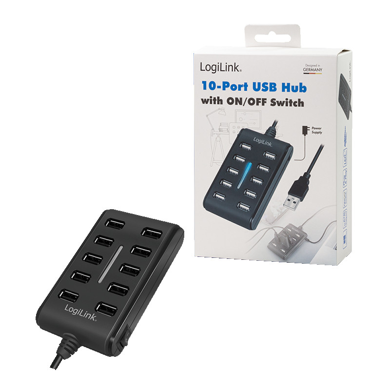 USB-A HUB sa prekidačem LOGILINK 10u1 1m