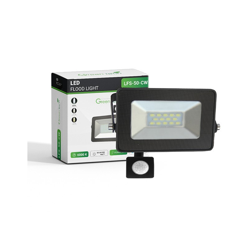 LED reflektor sa senzorom 50W 6000K IP65 GREEN TECH